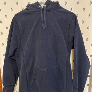 Supreme Script Logo Hoodie Navy Pullover Made in Canada Size XLarge